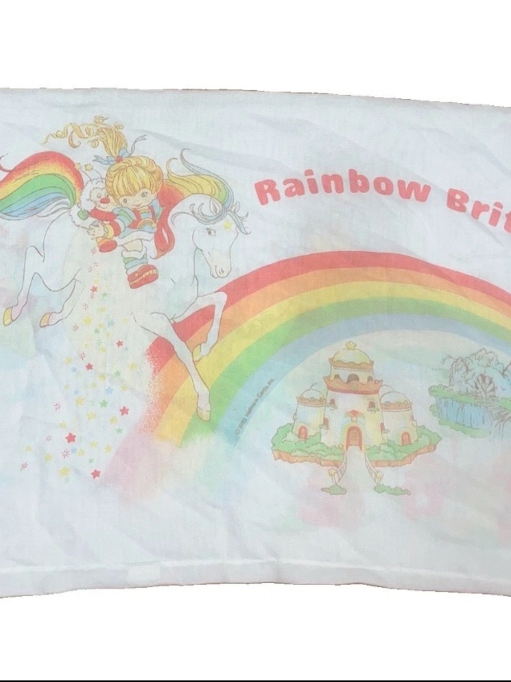 Vintage 1983 Rainbow Brite Standard Pillowcase Hallmark Starlite Sprites
